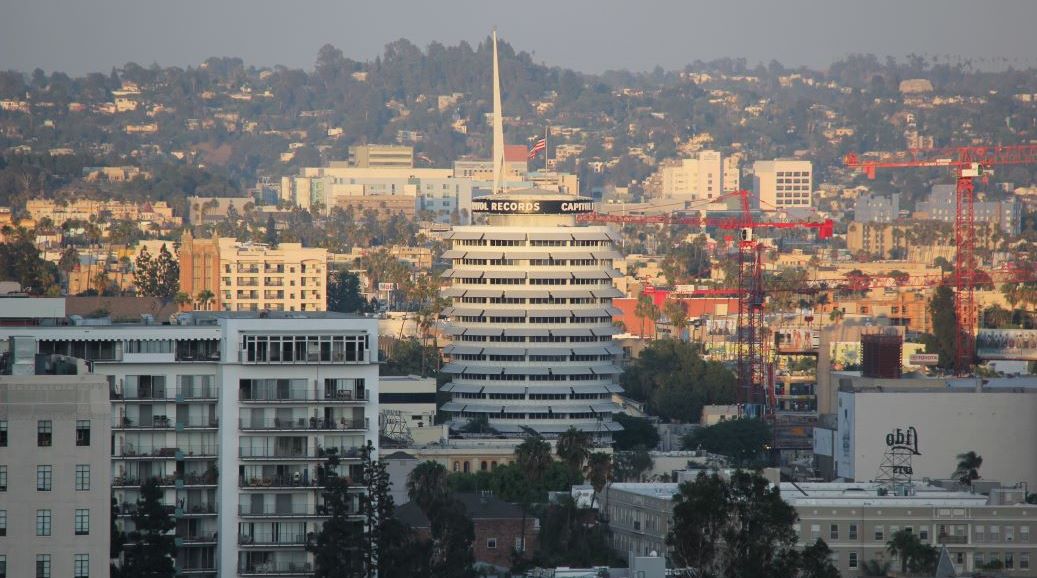 View of the Capitol Records building