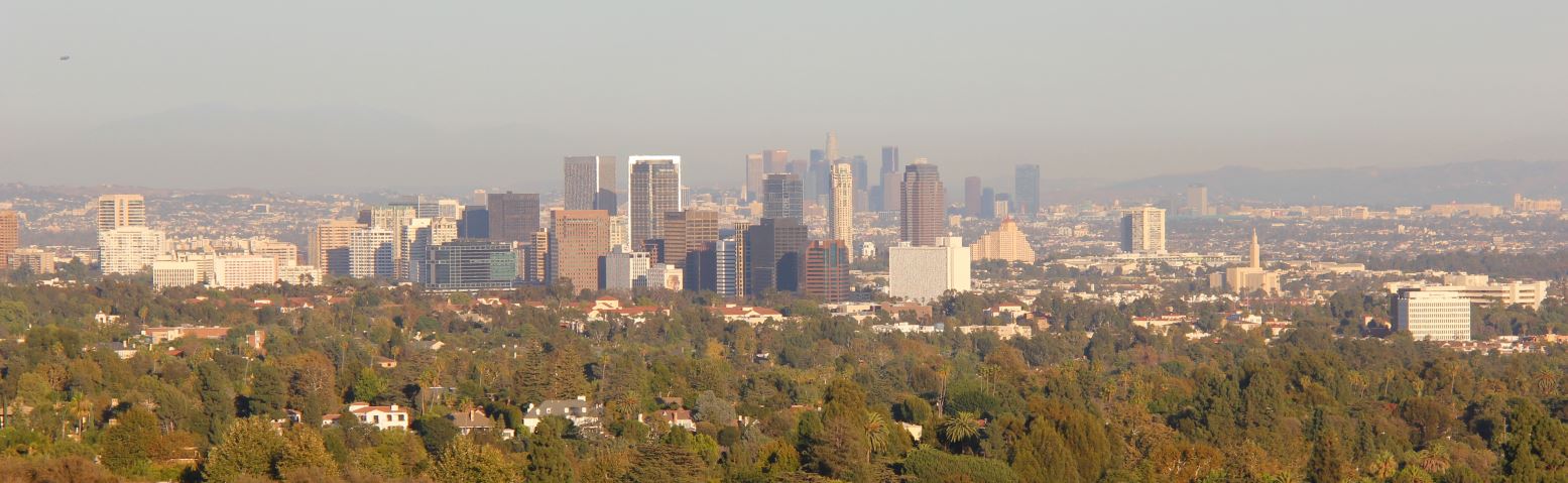 View of Century City and Downtown LA