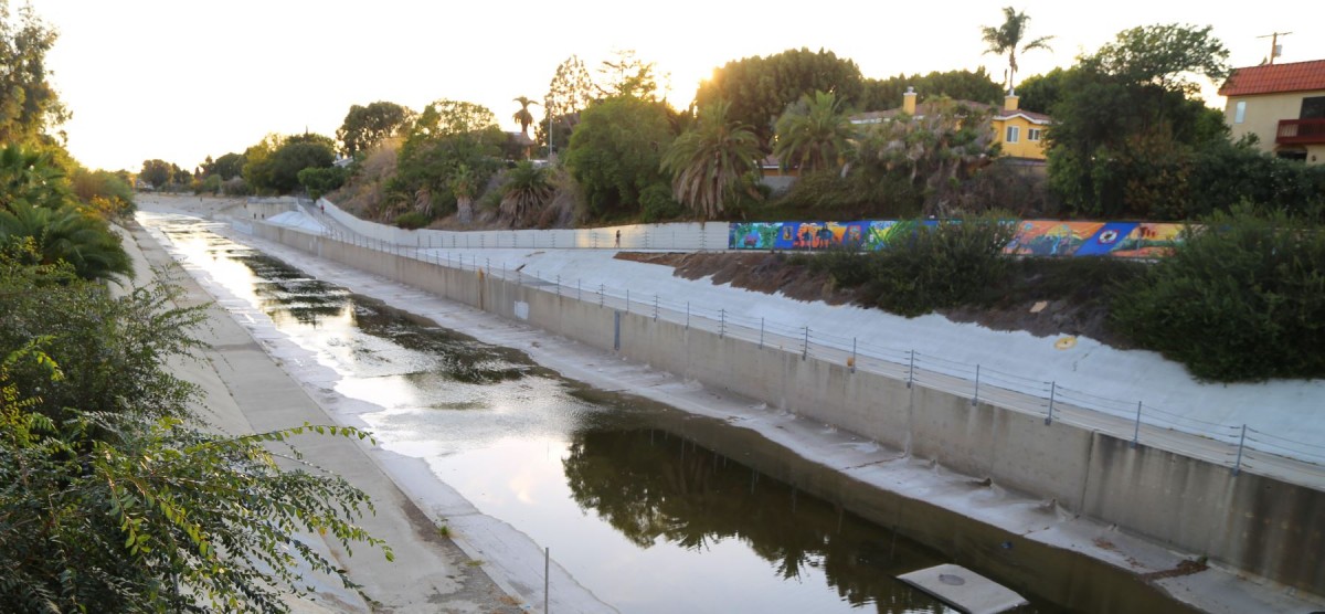 Ballona Creek bike path near Duquesne