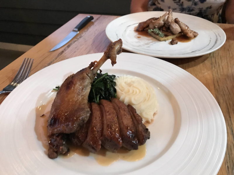 Duck and Quail at Nocciola